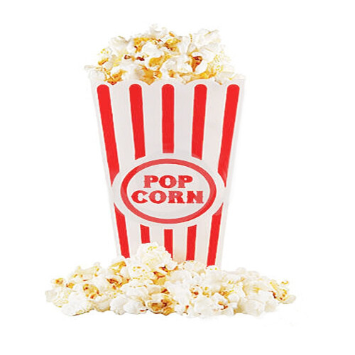 Novelty Place Plastic Red and White Striped Classic Popcorn Containers 1