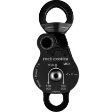 Rock Exotica Omni-Block Poulie pivotante double 3,8 cm (noir) Poulie pivotante haute rsistance avec accs la plaque latrale pour le gremen