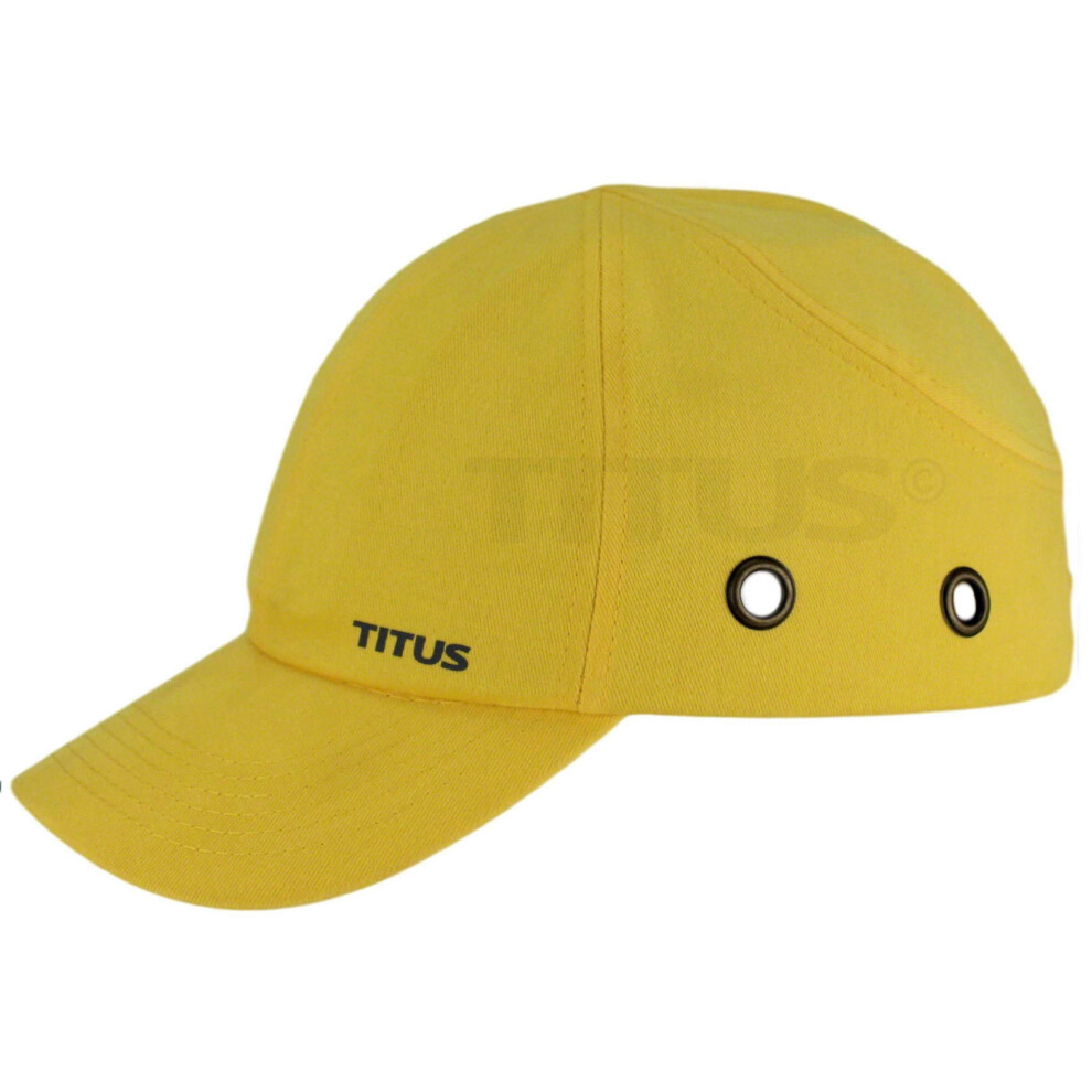 Titus Lightweight Safety Bump Cap - Baseball Style Protective Hat (Yellow) 728584192972