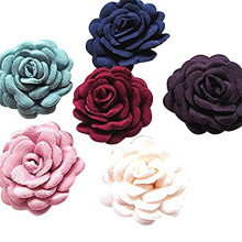 Chenkou Craft Φelt Ρadded Ρibbon Flowers Bows Appliques 12pcs