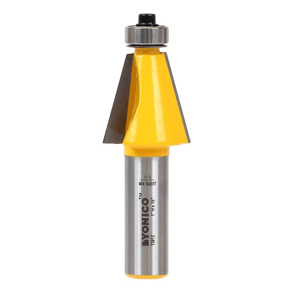 Yonico Chamfer Router Bits Bevel Edge Forming 15 Degree 1/2-Inch Shank 13912 603915014058