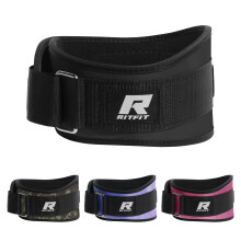 RitFit Gewichthefgordel - Geweldig voor Squats, Lunges, Deadlift, Thrusters - Mannen en Vrouwen - 15 cm Zwart/Camouflage