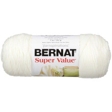 Bernat Super Value Garn, 198 g, Garnstärke 4 Mittel, Winterweiß
