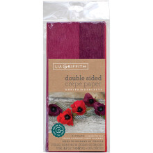Double-Sided Extra Fine Crepe Paper 2/Pkg-Sangria/Aubergine & Cherry/Raspberry