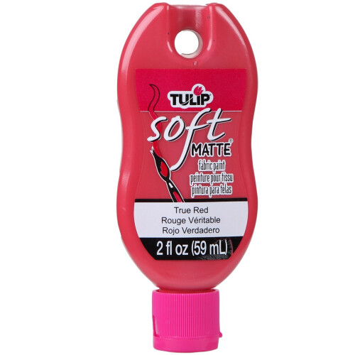 Soft Fabric Paint 2oz, Matte True Red, As Detailed, One Size