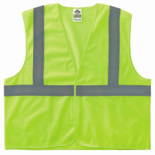 Ergodyne GloWear 8205HL Reflecterend veiligheidsvest Hoge zichtbaarheid Lime Mesh Type R Klasse 2 Klittenbandsluiting Extra klein