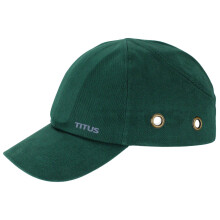 TITUS Leichte Sicherheits-Anstoßkappe – Schutzmütze im Baseball-Stil (Hunter Green)