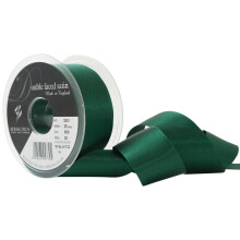 Berisfords Double Satin Ribbon, Forest, 35 mm x 20 m