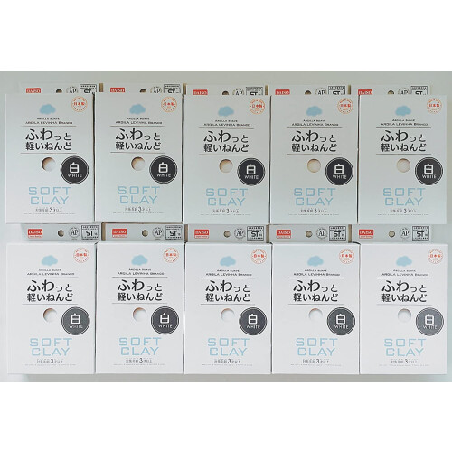 Soft clay set pack of 10 (1 whtie)