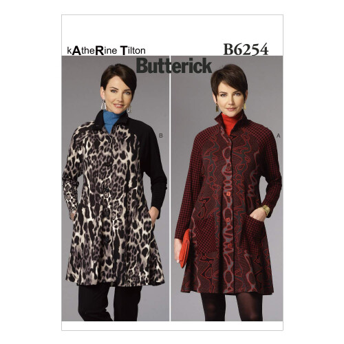 Butterick Butterick Patterns B6254ZZ0 Γυναικείο Παλτό Φόρεμα, ZZ (LRG-XLG-XXL)