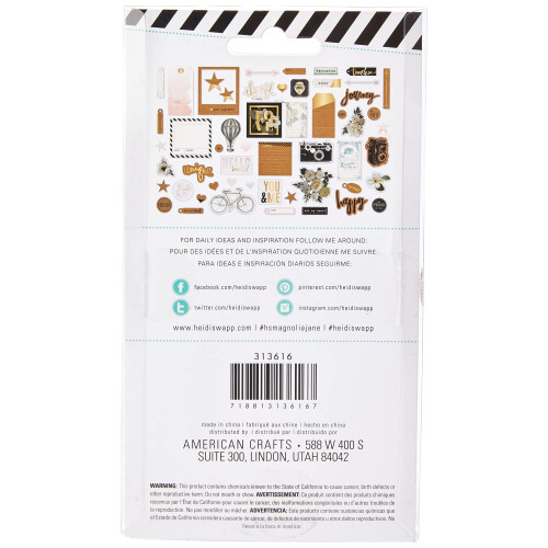 American Crafts Heidi Swapp Magnolia Lane 54 Pezzi Ephemera 2