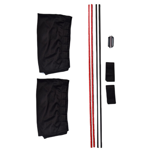 Side Window Sun Shade-Black pure cloth 60L with elastic 60X