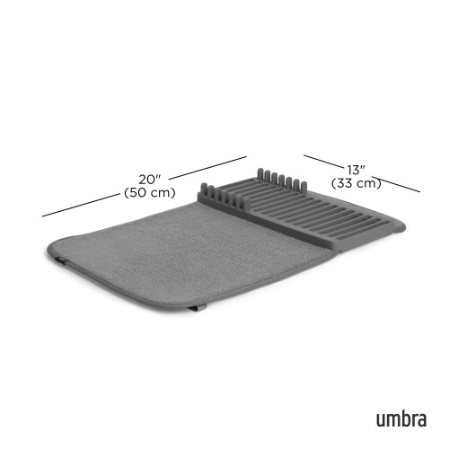Umbra Umbra Udry Mini Diskställ och Torkmatta, Kol, 20 x 13 2