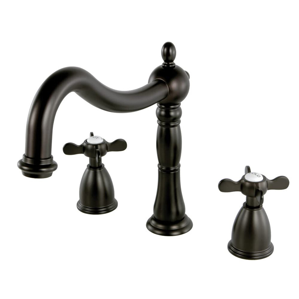 Photos - Other Bathroom Accessories Kingston Brass KS1345BEX Roman Tub Filler with Cross Lever Handle, Oil Rubbed Bronze