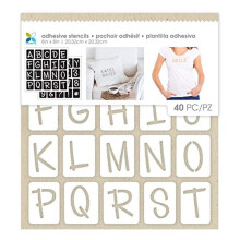 Momenta hoofdletter leuk lettertype alfabet zelfklevende stof stencil