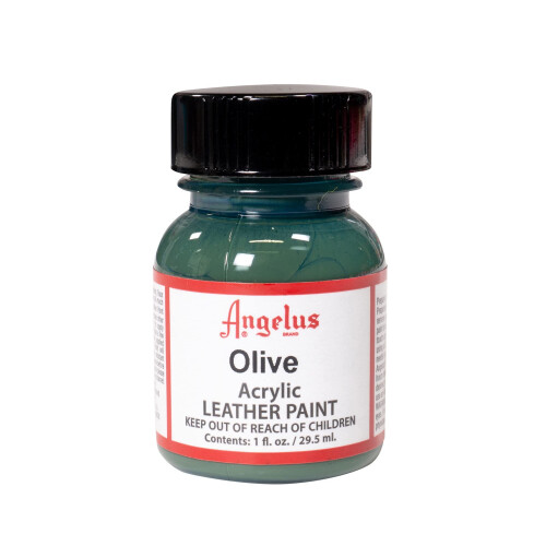 Angelus Acrylic Leather Paint Olive Green 1oz