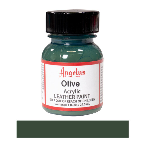 Angelus Acrylic Leather Paint Olive Green 1oz 1