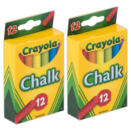 Crayola Crayola Chalk-Assorted Colors 12/Pkg 1