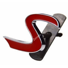 Metal R?d S bogstaver Frontgitter Grill krom m/monteringsemblem Badge til Mini Cooper R50 R53 R55 R56 R57 R59 F56 F55