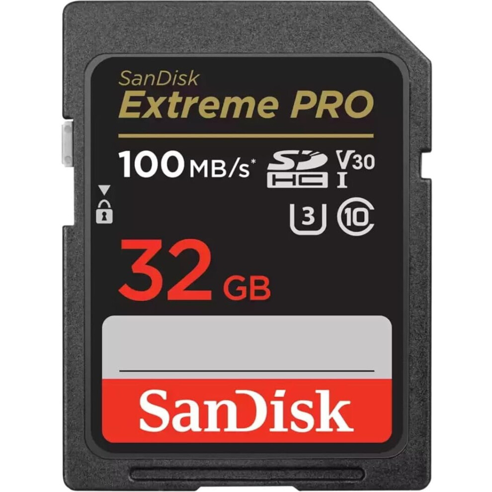 SanDisk Extreme PRO 32 GB SDHC Memory Card up to 95 MB/s, Class 10, U3, V30