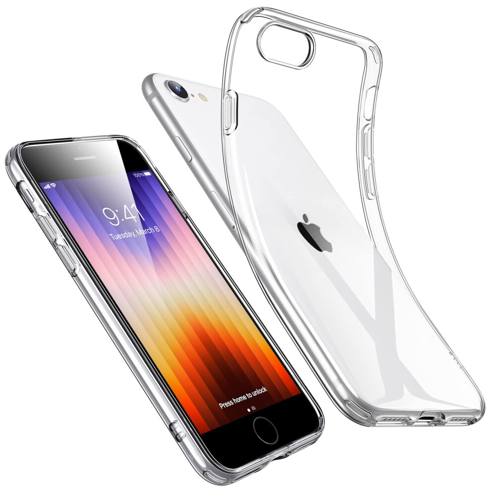 Esr For Iphone Se Case 2022/2020/3Rd/2Rd For Iphone 8/7 Case Thin Soft Tpu Transparent Protective Cover Yellowing Resistant Zero Series Clear 4894240049037