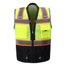Shine Bright sikkerhedsvest - h?j synlighed med reflekterende stropper og lommer - Premium bl?d holdbar og ?ndbar - ANSI KLASSE 2 (st?rrelse XL s