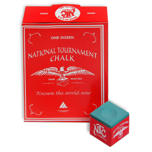 Silver Cup National Tournament Pool Queue Billard Premium Kreide  EIN Dutzend (Grn) 1