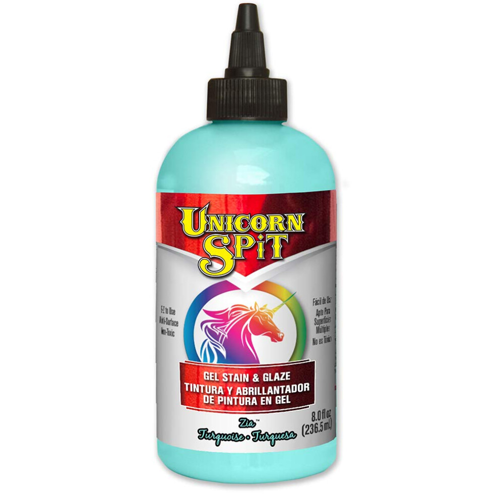Unicorn Spit 5771006 Gel Stain And Glaze Zia Teal 8.0 Bottle 8 Fl Oz 076818004387