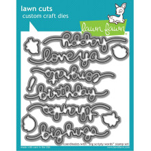 Lawn Fawn Dies - Big Scripty Words (LF1172): Happy Love Ya Tillykke med f?dselsdagen Tak Store knus