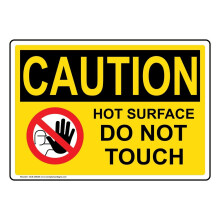 ComplianceSigns.com VIGYZAT Forr fellet Ne rintse meg az OSHA cmkematrict, 5x3,5 hvelykes, 4 csomagos vinil a folyamatok veszlyei miatt