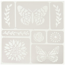 Momenta vlinders en bloemen zelfklevende stof stencil