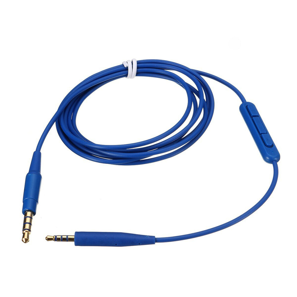 Replacement Headphone Audio Cable Cord Line For Bose Soundtrue Soundlink Qc25 Qc35 Oe2 Headphones ( Mic) Blue 745750023779