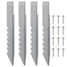 4Pcs Fence Post Anchors Kits Heavy Duty Steel Fence Post Repair