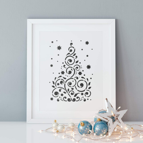 Kerstboom stencil - vakantie ontwerpen kerstbomen 2
