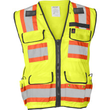 Ironwear 1278FR-L-03-LG ANSI Klasse 2 Flammeh?mmende Polyester SIKKERHEDSvest med 2"""" S?lvreflekterende Lime Large