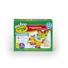 Crayola 81-1429 Finger Paint Washable, 6 Squeeze Tubes