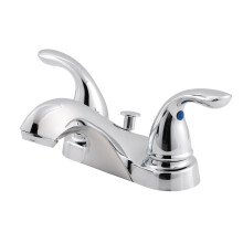Pfister LG1435100 Pfirst Series Robinet de salle de bain central 2 poignes de 4 pouces en chrome poli, modle conome en eau