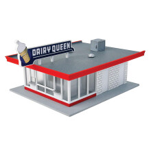 Walthers cornerstone HO Scale Model Vintage Dairy Queen Kit, 5-1/16 x 3-1/2 x 2-3/8" 12.8 x 6cm