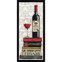 Kit per Punto Croce Tobin Vino Rosso, Multicolore