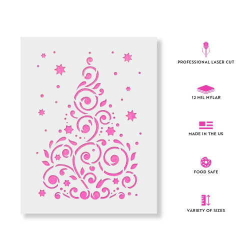 Kerstboom stencil - vakantie ontwerpen stencil bomen 1