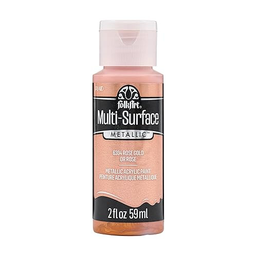 FolkArt Multi-Surface Metallic Paint i Assorted Colors (2 oz) Metallic Rose Gold 1