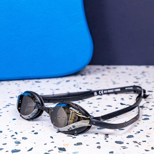 Arena (Silver-Black) Arena Python Mirror Schwimmbrille, hydrodynamisches Design, weites Sichtfeld, perfekte Passform 2