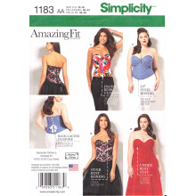 Simplicity US1183AA Korsett Mönster för Kvinnor, Storlekar 10-18