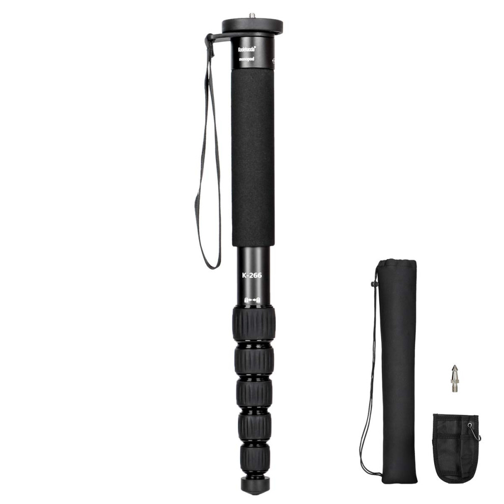 Photos - Tripod Head koolehaoda 6-Section Monopod Compact Portable Photography Aluminum Alloy Unipod Stick, Max. Load 10kg / 22lbs, Folding size