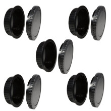 CamDesign 5-set camerabodydop en lensafdekkap Canon RF-3 compatibel met Canon EOS 6D Mark II 5D Mark IV III II 5DS 5DR Mark II 77D 6D 7D 80D 70D 60D