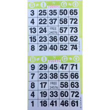American Games INC 3000 pappersbingokort-2 kort per ark-1500 ark [Vlj frg nedan] (limegrn)