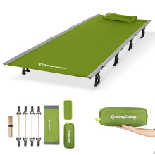 KingCamp Ultralight Compact sammenklappelig campingseng 4,9 pund (gr?n)