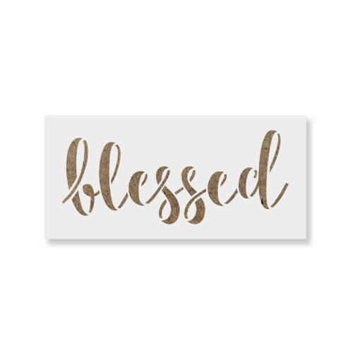 Blessed Stencil - Blessed Wood Sign Stencils Blessed Script Blessed House Sign Blessed Stencil