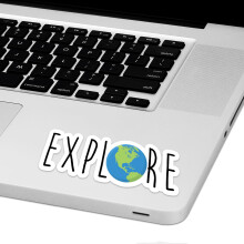 Adesivo per trackpad per laptop Esplora il mondo 1,5"" di altezza x 4"" di larghezza