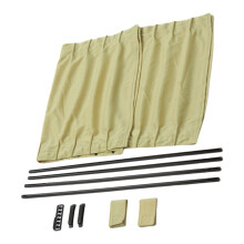 Side Window Sun Shade-Beige pure cloth 70L with elastic 70X